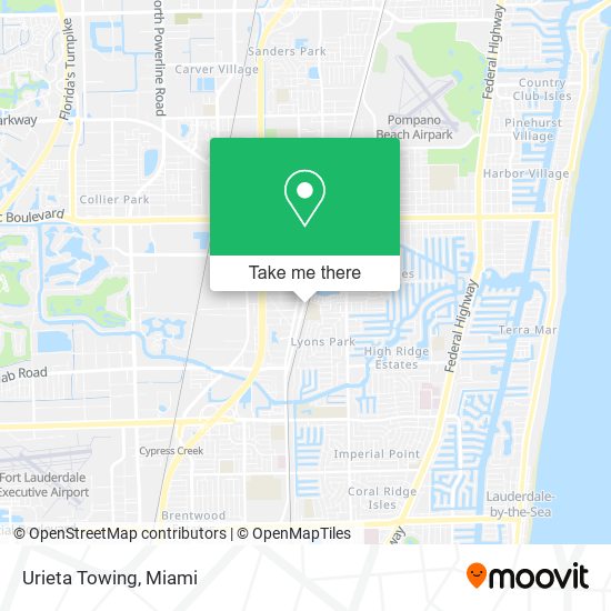 Urieta Towing map