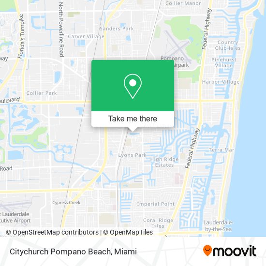 Citychurch Pompano Beach map