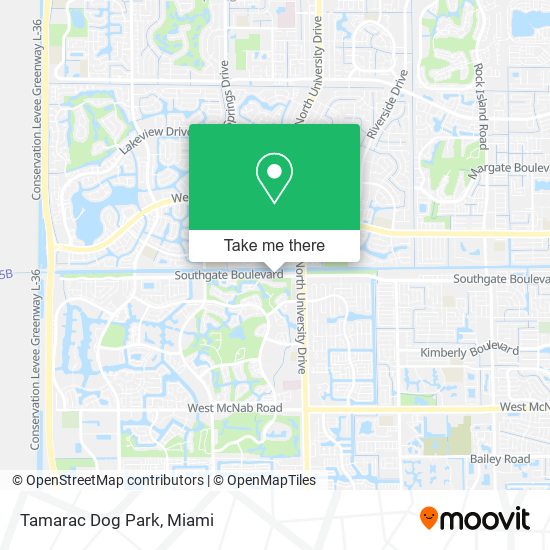 Tamarac Dog Park map