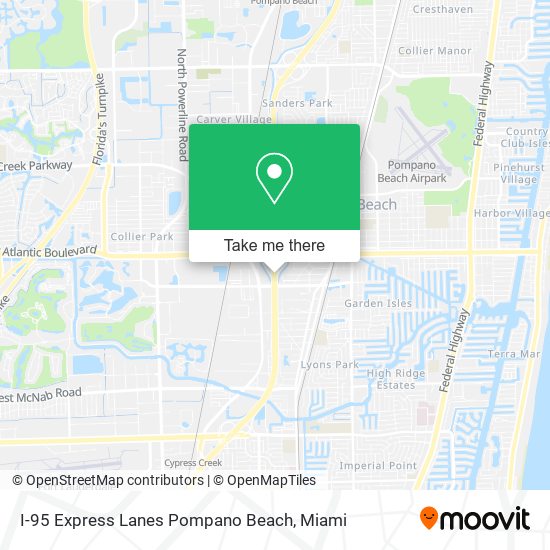 Mapa de I-95 Express Lanes Pompano Beach