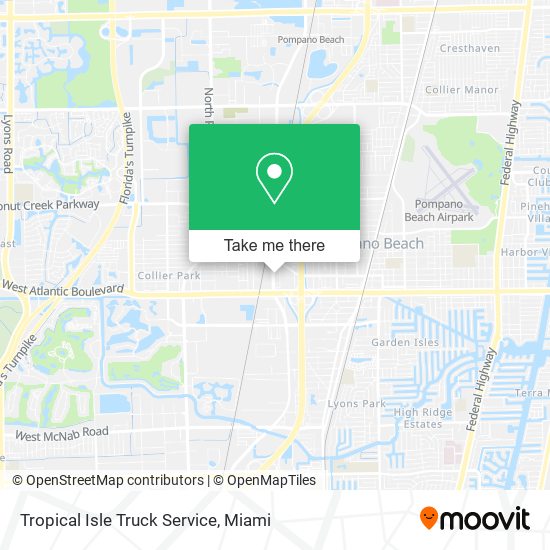 Tropical Isle Truck Service map