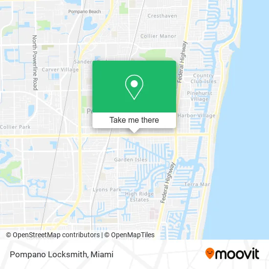 Pompano Locksmith map