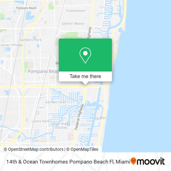 Mapa de 14th & Ocean Townhomes Pompano Beach Fl