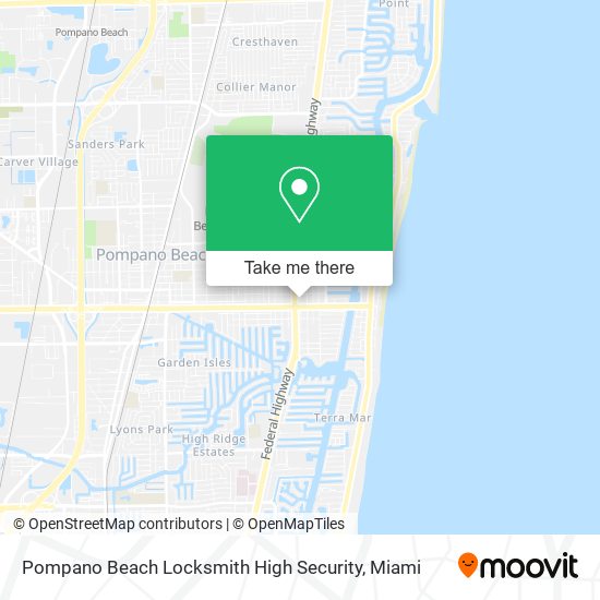 Pompano Beach Locksmith High Security map