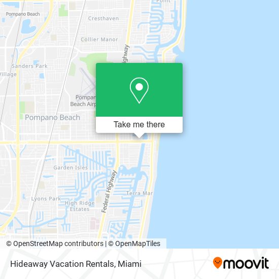 Hideaway Vacation Rentals map