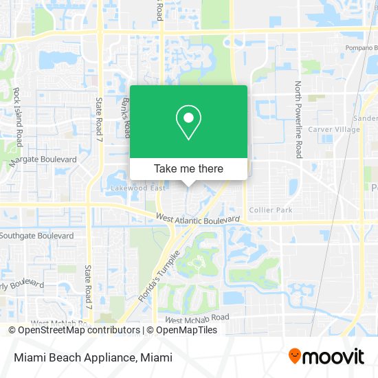 Miami Beach Appliance map