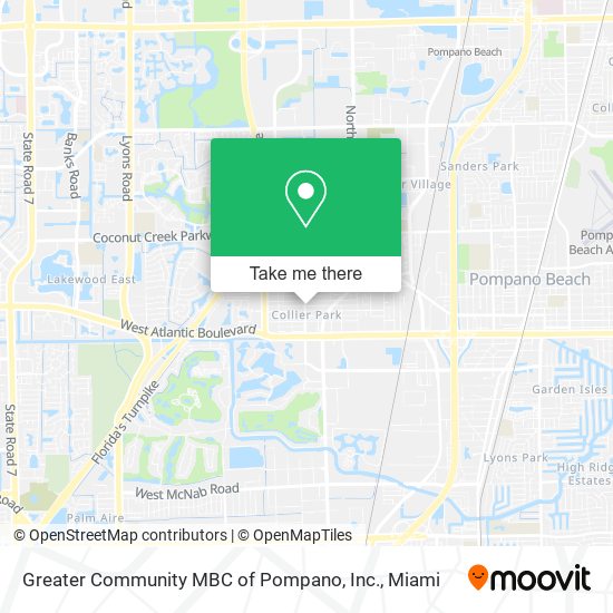 Greater Community MBC of Pompano, Inc. map