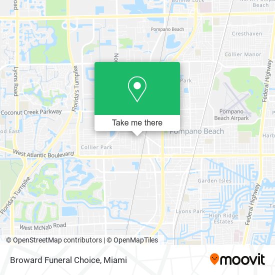 Broward Funeral Choice map