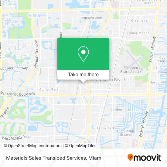 Materials Sales Transload Services map