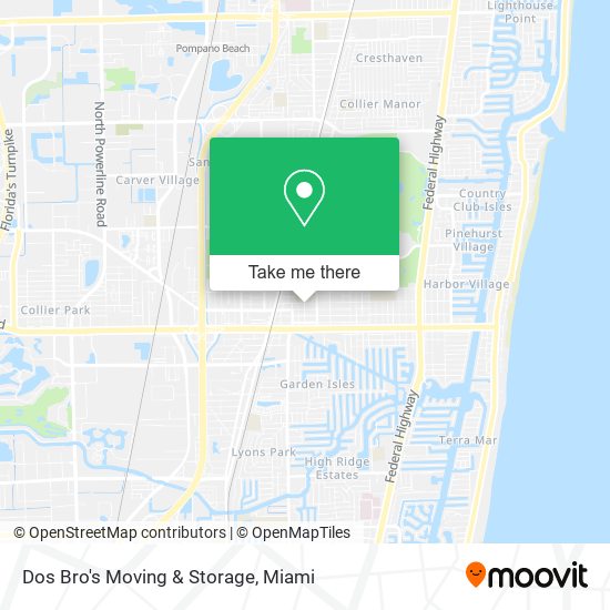 Dos Bro's Moving & Storage map
