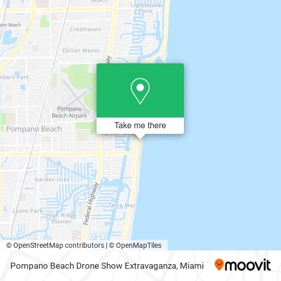 Pompano Beach Drone Show Extravaganza map