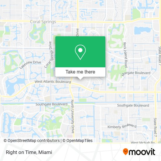 Right on Time map