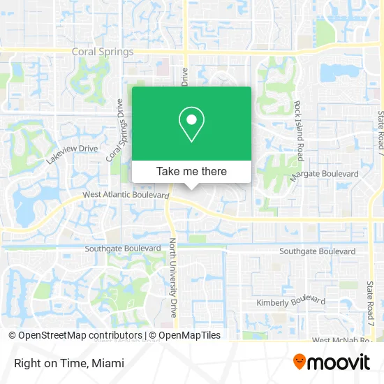 Mapa de Right on Time