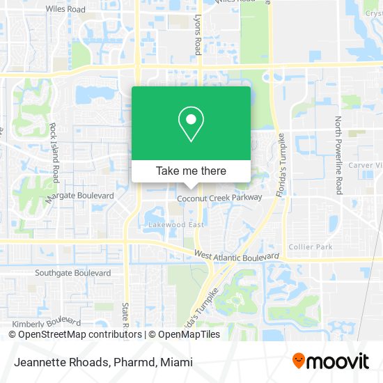 Mapa de Jeannette Rhoads, Pharmd