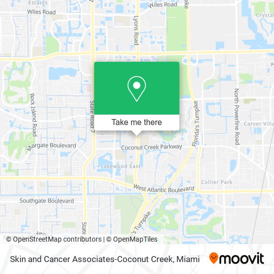 Mapa de Skin and Cancer Associates-Coconut Creek