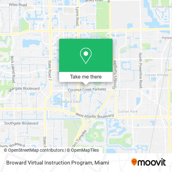 Broward Virtual Instruction Program map