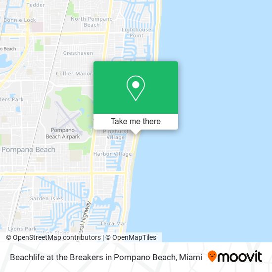 Beachlife at the Breakers in Pompano Beach map