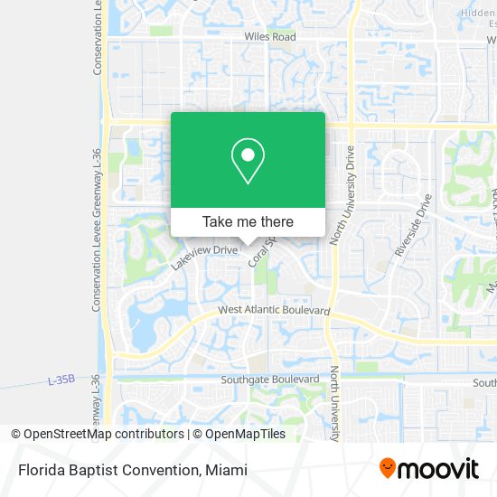 Mapa de Florida Baptist Convention