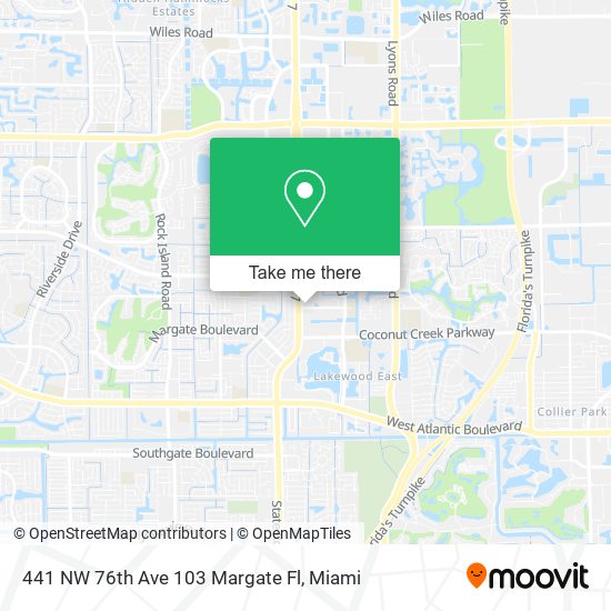 Mapa de 441 NW 76th Ave 103 Margate Fl