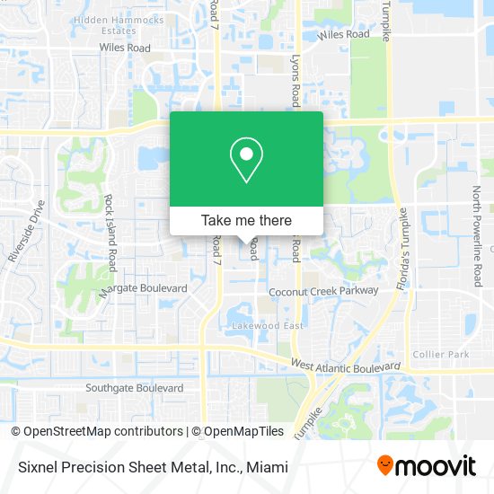 Mapa de Sixnel Precision Sheet Metal, Inc.