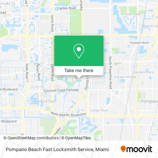Pompano Beach Fast Locksmith Service map