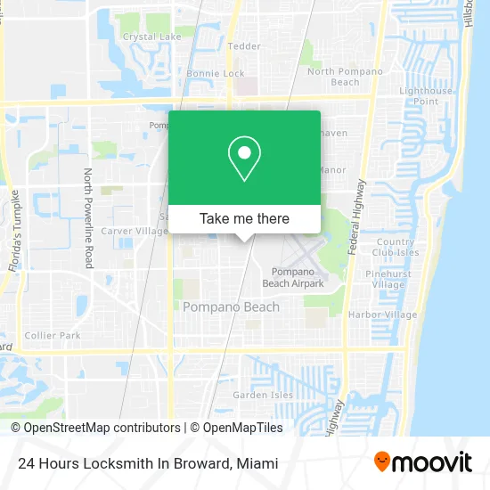 24 Hours Locksmith In Broward map