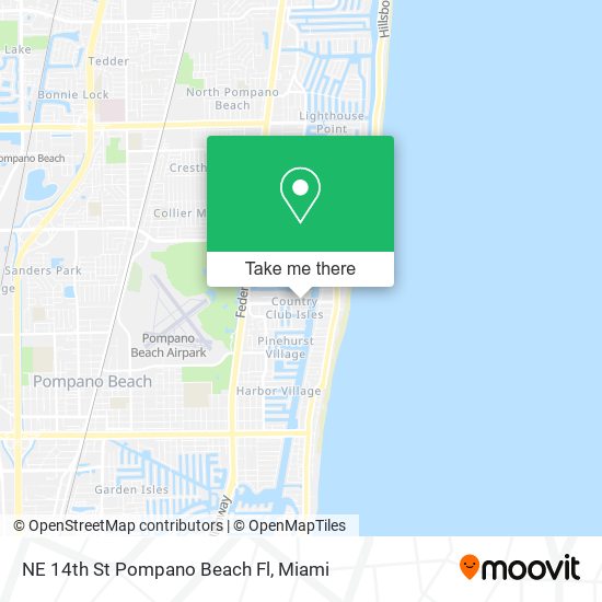 NE 14th St Pompano Beach Fl map