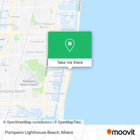 Pompano Lighthouse Beach map