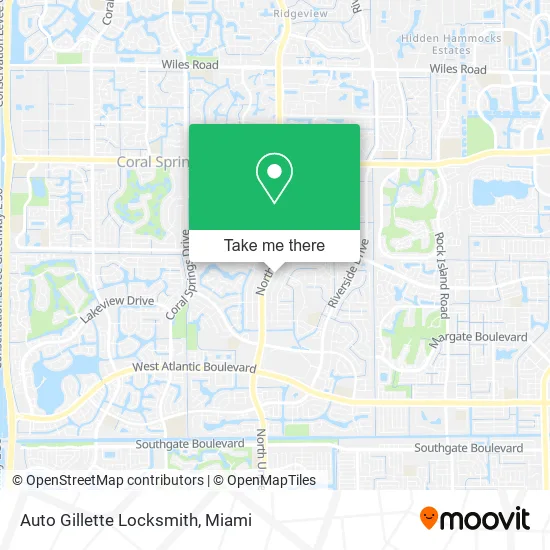 Auto Gillette Locksmith map
