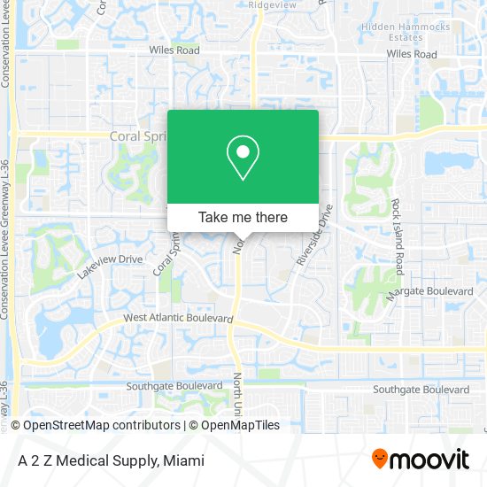 Mapa de A 2 Z Medical Supply