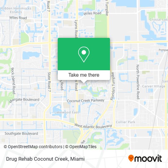 Drug Rehab Coconut Creek map