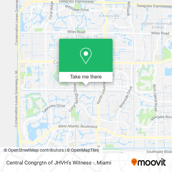Mapa de Central Congrgtn of JHVH's Witness -