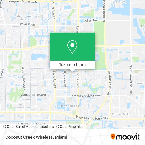 Mapa de Coconut Creek Wireless