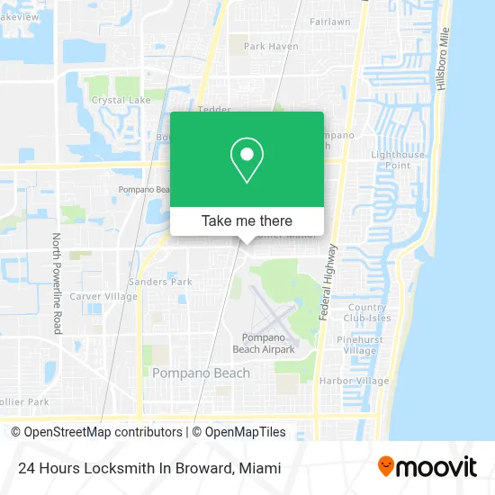24 Hours Locksmith In Broward map