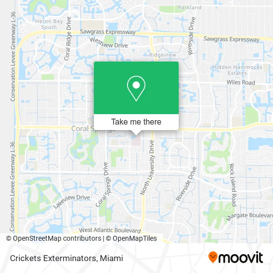 Crickets Exterminators map