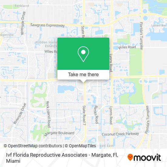 Ivf Florida Reproductive Associates - Margate, Fl map