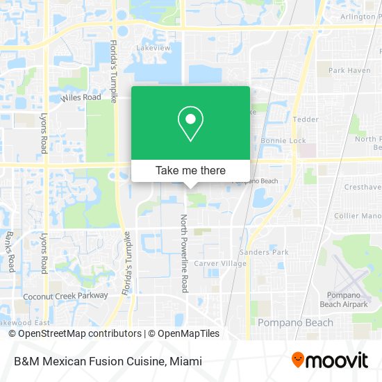 B&M Mexican Fusion Cuisine map