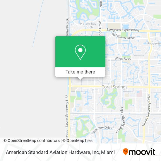 Mapa de American Standard Aviation Hardware, Inc