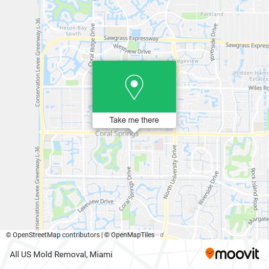 Mapa de All US Mold Removal