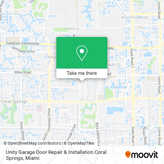 Unity Garage Door Repair & Installation Coral Springs map