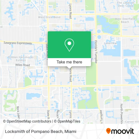 Locksmith of Pompano Beach map