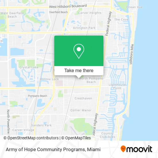 Mapa de Army of Hope Community Programs