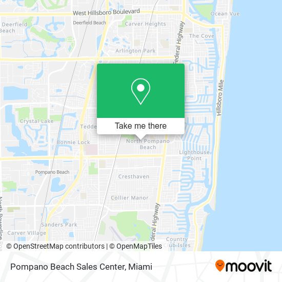 Pompano Beach Sales Center map