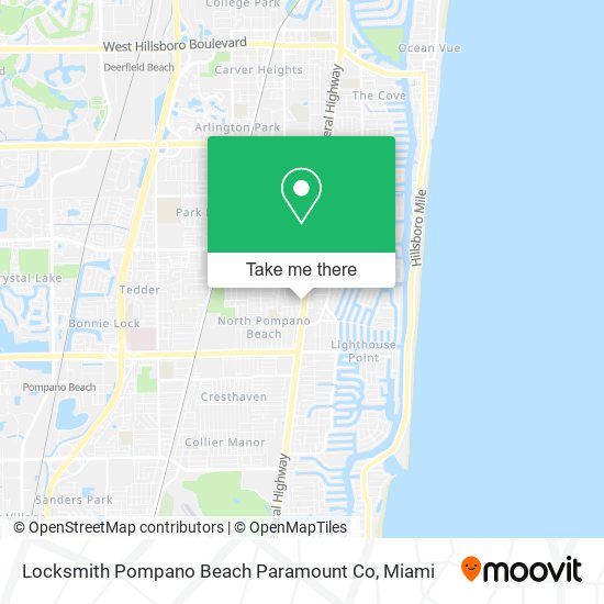 Locksmith Pompano Beach Paramount Co map