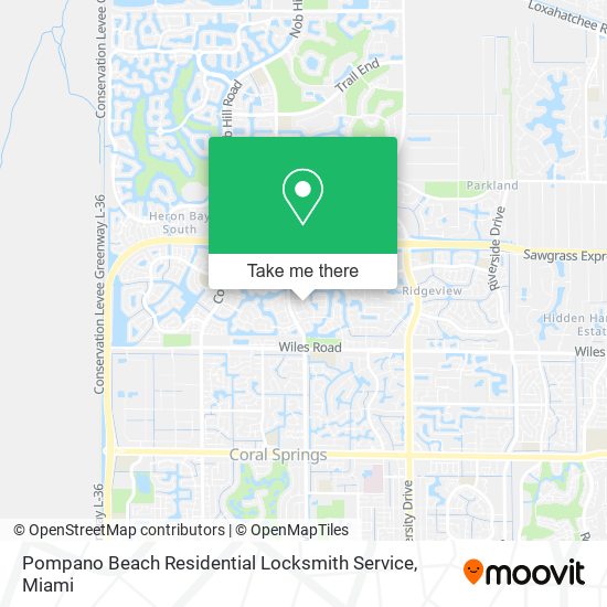 Mapa de Pompano Beach Residential Locksmith Service