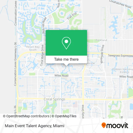 Mapa de Main Event Talent Agency