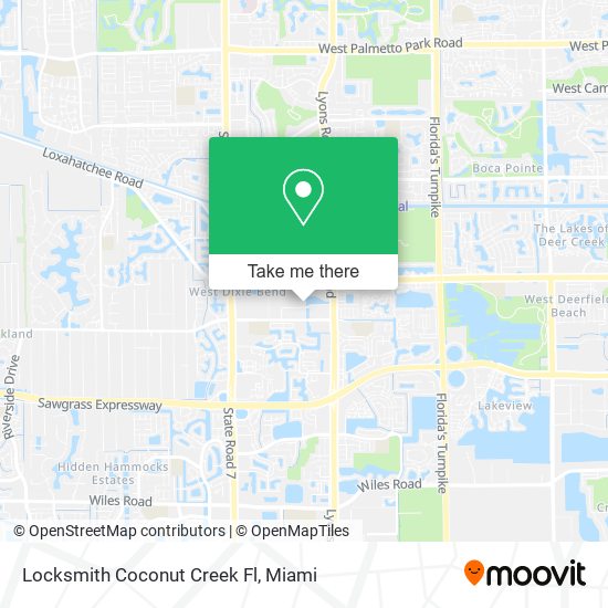 Mapa de Locksmith Coconut Creek Fl