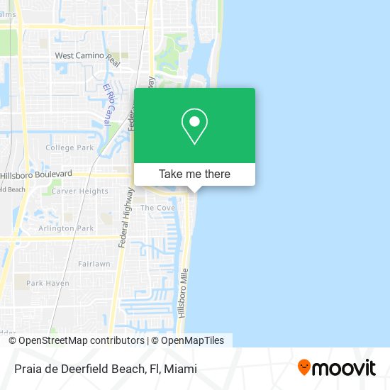 Mapa de Praia de Deerfield Beach, Fl