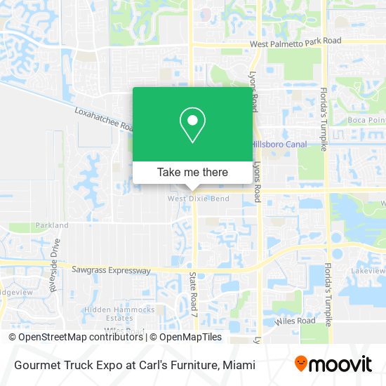 Mapa de Gourmet Truck Expo at Carl's Furniture
