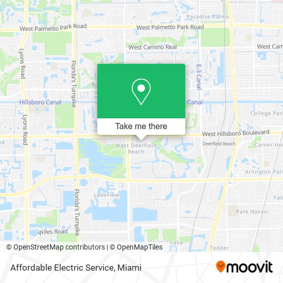 Mapa de Affordable Electric Service